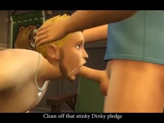 FRAT HOUSE Training a CUM DUMP, College Guy Fucked - Dirty Talk - Sim 4