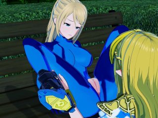 Zelda and Samus_Eat Each Other_Out