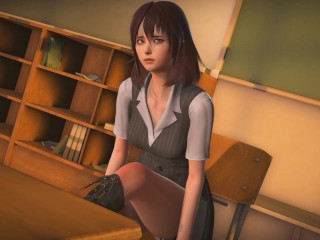 (3D Porn)(3D Hentai) Beautiful Teacher in Foursome after Classes.