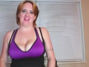 Preview 4 of Amateur Big Tits Milf Gives Hot Blowjob Sports Bra Titfuck for Huge Cumshot