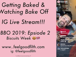 Getting Baked & Watching Bake off LIVE! 2019 Ep 2 + Cat Cuddles & Kisses
