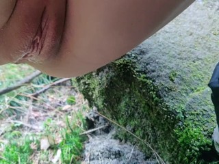 Cute 18 Year old Teen Peeing in the Woods
