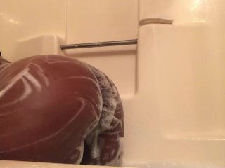 ebony ass, bubbles, fetish, water