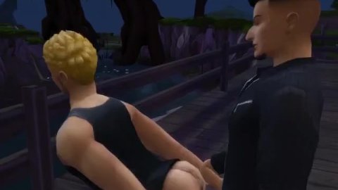 FRAT college spermadump wordt geneukt op Camup - Dirty Talk -Sims 4