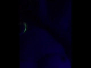 Playin under Black Light with Glowing Rope