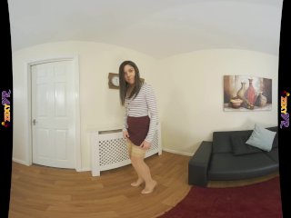 Small Boobs VR Teen Daughter Strips Off In Family Lounge