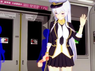 Azur Lane Enterprise Can't Hold Back on a Public Train