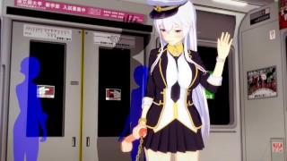 Azur Lane Enterprise não consegue segurar um trem público