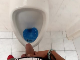 Peeing and Moaning after Pee Desperation at the Public Urinal