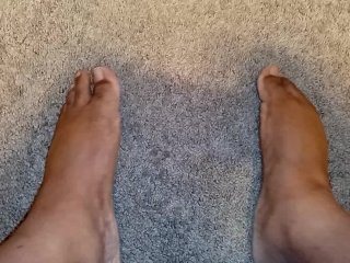 FOOT FETISH - Worship my big black size 14