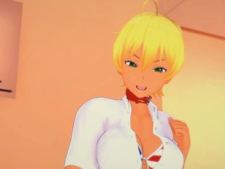 anime, female orgasm, koikatu, blonde
