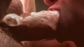 ORAL CREAMPIE From An Unusual Sexy Angle Intense SELF SUCK