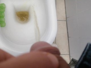 Pissing public toilet