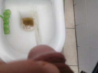 masturbation, big dick, urinal, pissing public
