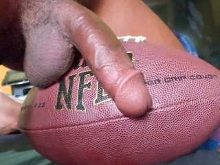 Solo Masturbation | Football Tribute Fetish Play and Anal Toy