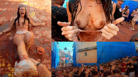 Löffelliste: Ficken beim La Tomatina Wochenene in Spanien