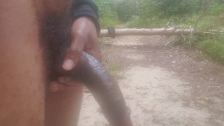 Publicly Stroking Big Dick