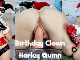 Harley Quinn Cumpleaños Payaso TEASER OmankoVi Creampie Panty Relleno Payaso