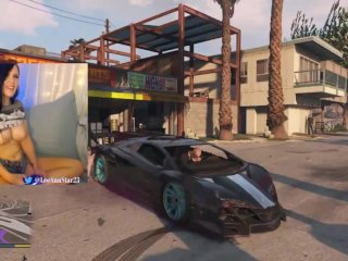 Running Ppl Over in GTA5 But_Topless Cause_Why Not