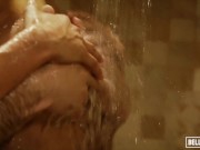 Preview 3 of Bellesa Films - Eliza Ibarra fucking her personal trainer in the shower