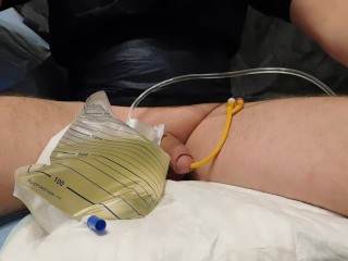 End of Relaxation with Catheter, Removing Catheter and Pissing the Rest