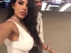 Katrina Moreno Shows huge tits in public in Ibiza 