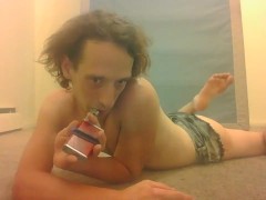 Adorable Transgirl Vaping Playing with Own Feet
