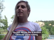 Preview 1 of Public Agent Hot Brazilian twerker Mia Linz fucked outdoors