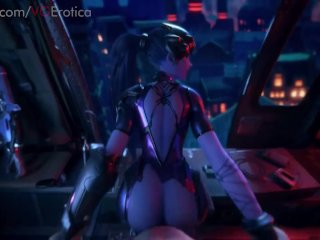 blowjob, widowmaker, anal, cartoon