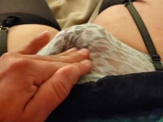 Sissy playing with clit