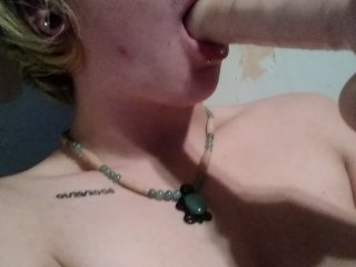 Tongue Piercing BJ Practice