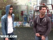 Preview 1 of GAYWIRE - Marek & Johnny Have Anal Sex In Public After Playing Basketball