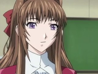horny hentai teen gets drilled in her tight holes
