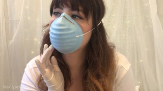 Preview of ASMR Showing off Mask with Latex Gloves
