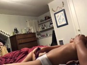Preview 2 of Quick Bedroom Masturbation Orgasm