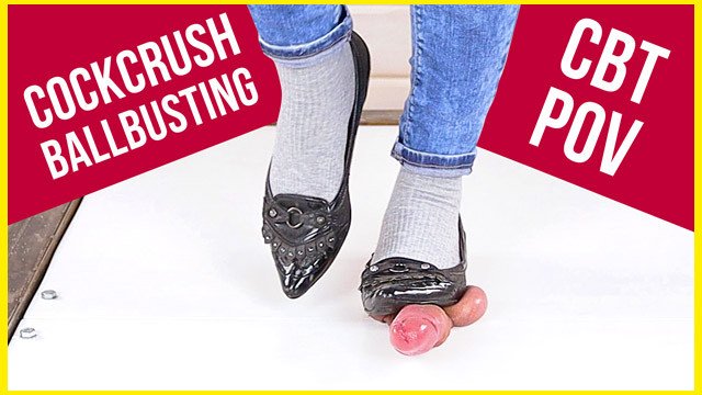 POV Cruel cock balls trampling and stomping ballet flats CBT  Era