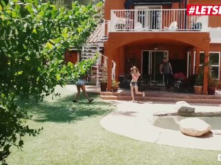 LETSDOEIT - Teen Sluts Make It Rain Riding a Married Guy's Big Cock screenshot number 1