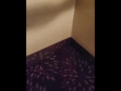 Morning pee in the already soaked corner