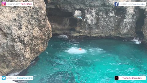 Rachel Starr in Jamaica cliff jumping