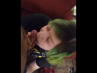 Green Haired Beauty Blows me