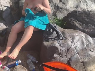 Real & Risky Public Nudity, Blowjob & HandjobTo Cumshot - Nude_Beach