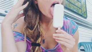 Casually enjoying a popsicle;p 