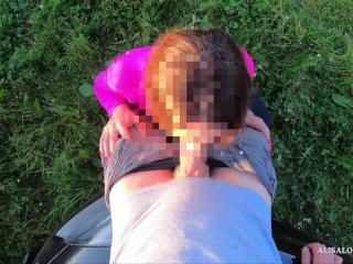 Public Outdoor Fuck Babe with Sexy_Butt - Young Amateur_Couple POV!