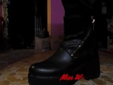 Miss Wagon Vegan shows you the new fetish punk boots for you to cum