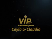 Preview 1 of Cayla & Claudia Pissing Fountain