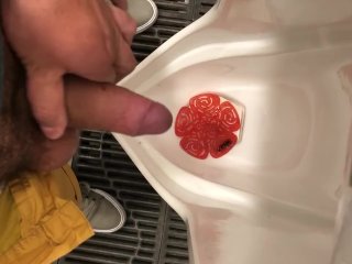 Risky public wank - caught and cum!