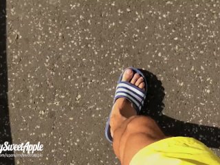 Two Cumshot with Public Flashes and Shower Sex -Amateur Couple MySweetApple screenshot number 2