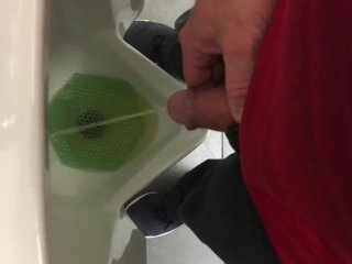 pissing at work, pov, masterbation, watch me piss