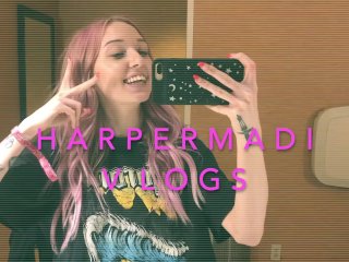 vlog, pink hair, harpermadi, exclusive