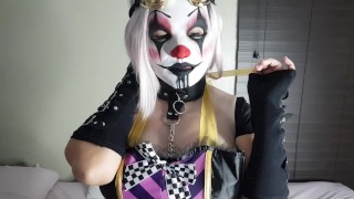 Girl wearing Clown mask gives you jerk off instructions POV: Mask Fetish